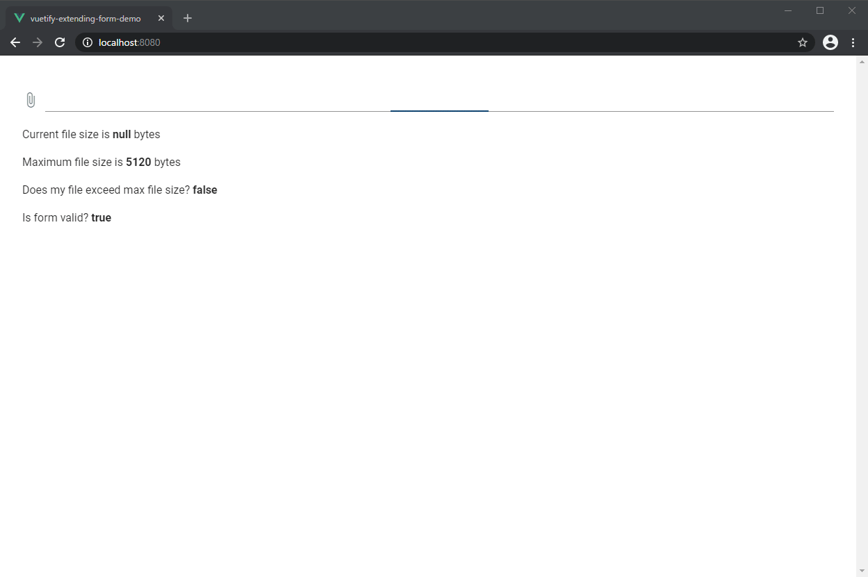 実装した <file-input> コンポーネントの動作の様子