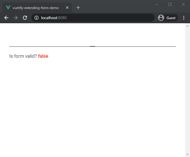 hasError() の override で任意の入力エラー判定を行う